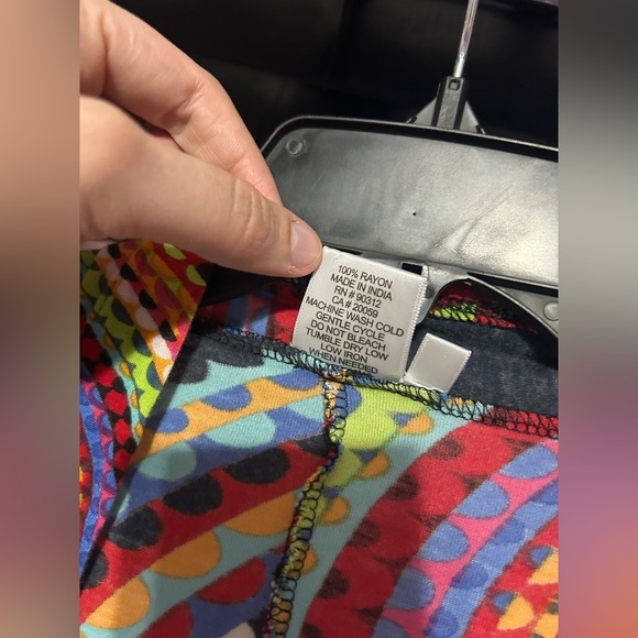 Parsley & Sage Sleeveless Waterfall Cardigan Size M Bright Colorful Art To Wear - Picture 5 of 8